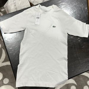 Lacoste sport compression tee new with tags white size 4 medium